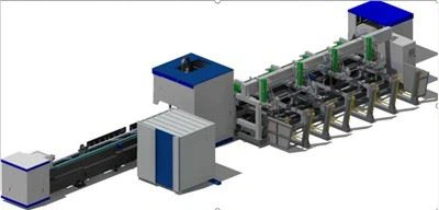 자동 로딩 및 언 로딩 CNC 파이프 튜브 파이버 레이저 커팅 머신